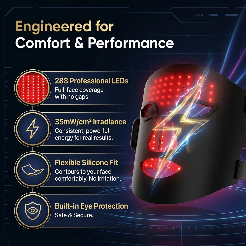 Yeelane AuraGlow LED Red Light Therapy Mask